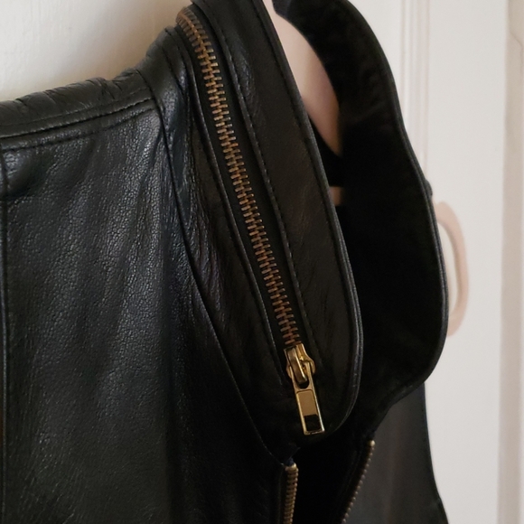 Donna Karan black leather vest - Picture 4 of 7